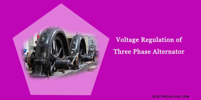 Regulation of three phase alternator
