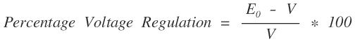 voltage regulation formula