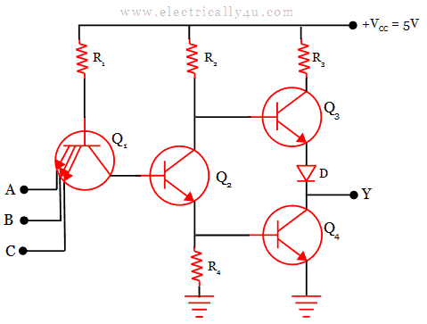 3-input TTL NAND gate