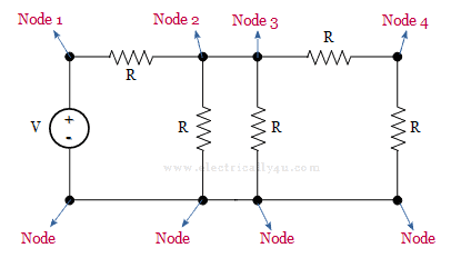 node in electric circuit