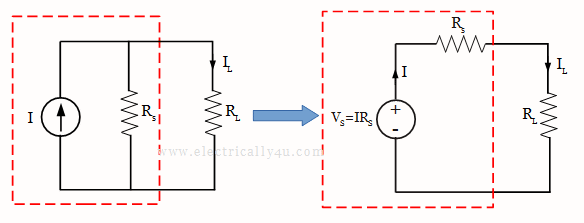 Current source to voltage source transformation