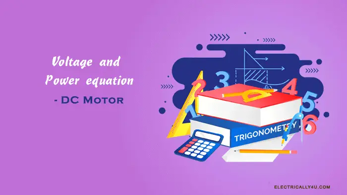 voltage equation of DC motor