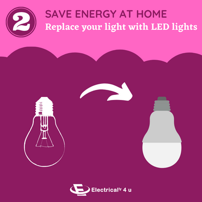 Replace your light with LED bulbs and save energy