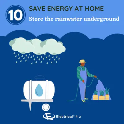 Store the rainwater and save water, save energy