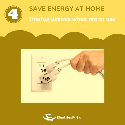 Unplug devices when not in use